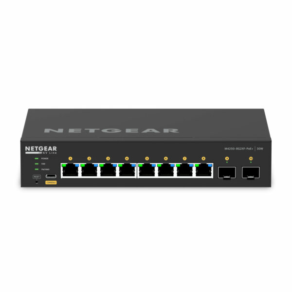 NETGEAR AV Line M4250-8G2XF-PoE+ GSM4210PX Managed 10-Port PoE+ Switch
