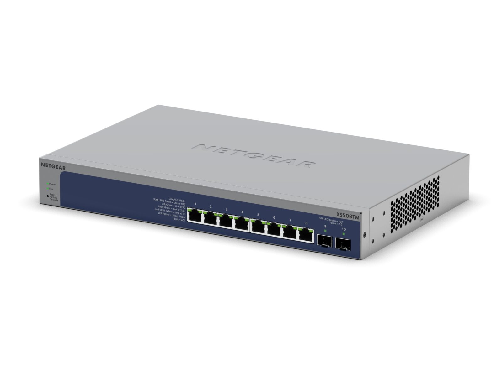 NETGEAR XS508TM 8 Ports Multi 10 Gigabit Ethernet Smart Switch