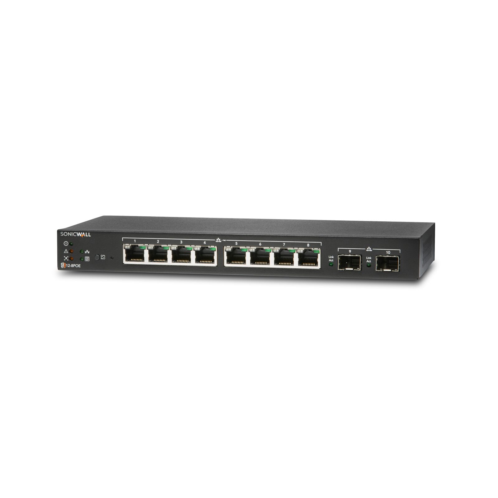 SonicWall SWS12-10FPOE Managed PoE Switch with 3YR 24x7 Dynamic Support