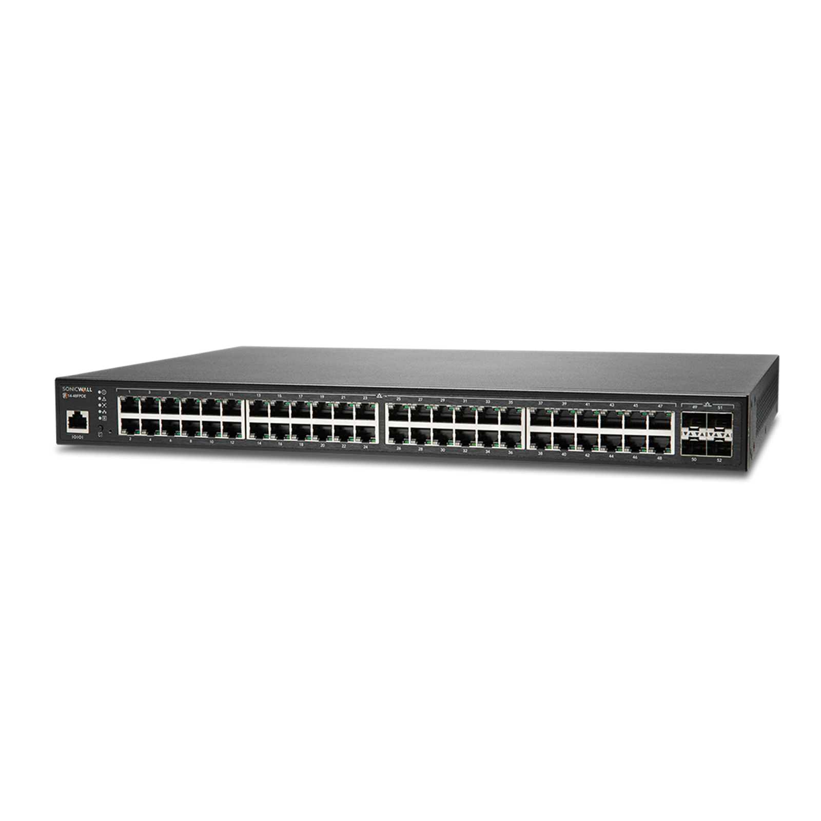SonicWall SWS14-48FPOE 52 port Managed PoE Switch with 1YR 24x7 Dynamic Support